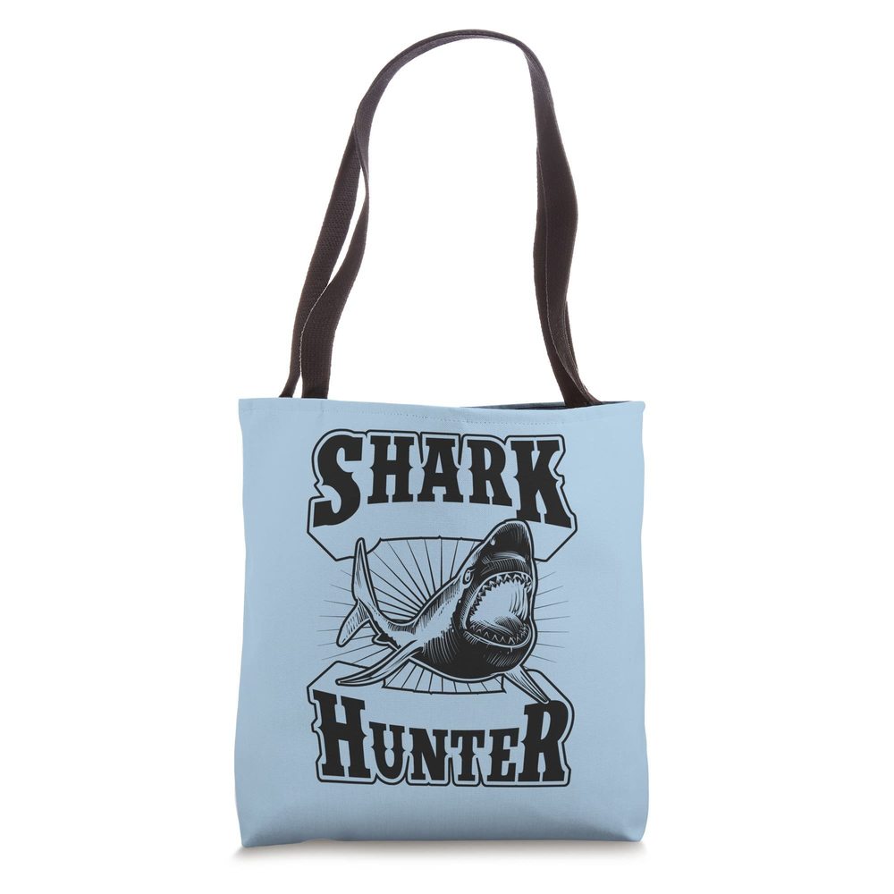 Shark Hunter Funny Best Saler Shark Fishing Tote Bag :>